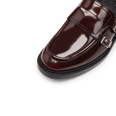 思加图2025秋季新款圆舞海鸥英伦风乐福鞋小皮鞋粗跟女鞋EFI03CA5