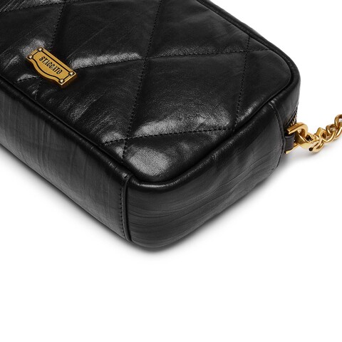 思加图2025秋季新款通勤小方包绗缝包菱格链条包单肩斜挎包X8262CX5