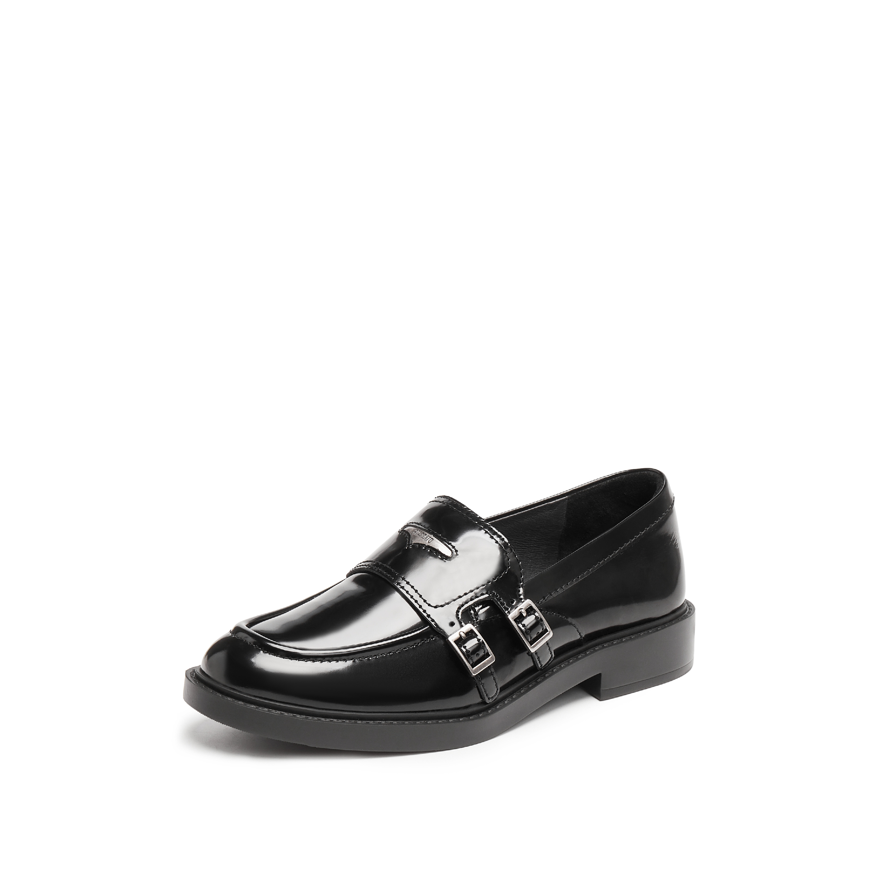 思加图2025秋季新款圆舞海鸥英伦风乐福鞋小皮鞋粗跟女鞋EFI03CA5