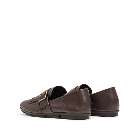 思加图2025秋季新款小刘海英伦风乐福鞋平底鞋一脚蹬女鞋EGZ04CA5