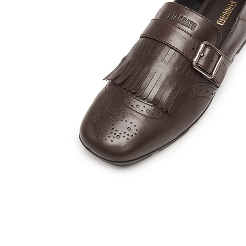 思加图2025秋季新款小刘海英伦风乐福鞋平底鞋一脚蹬女鞋EGZ04CA5