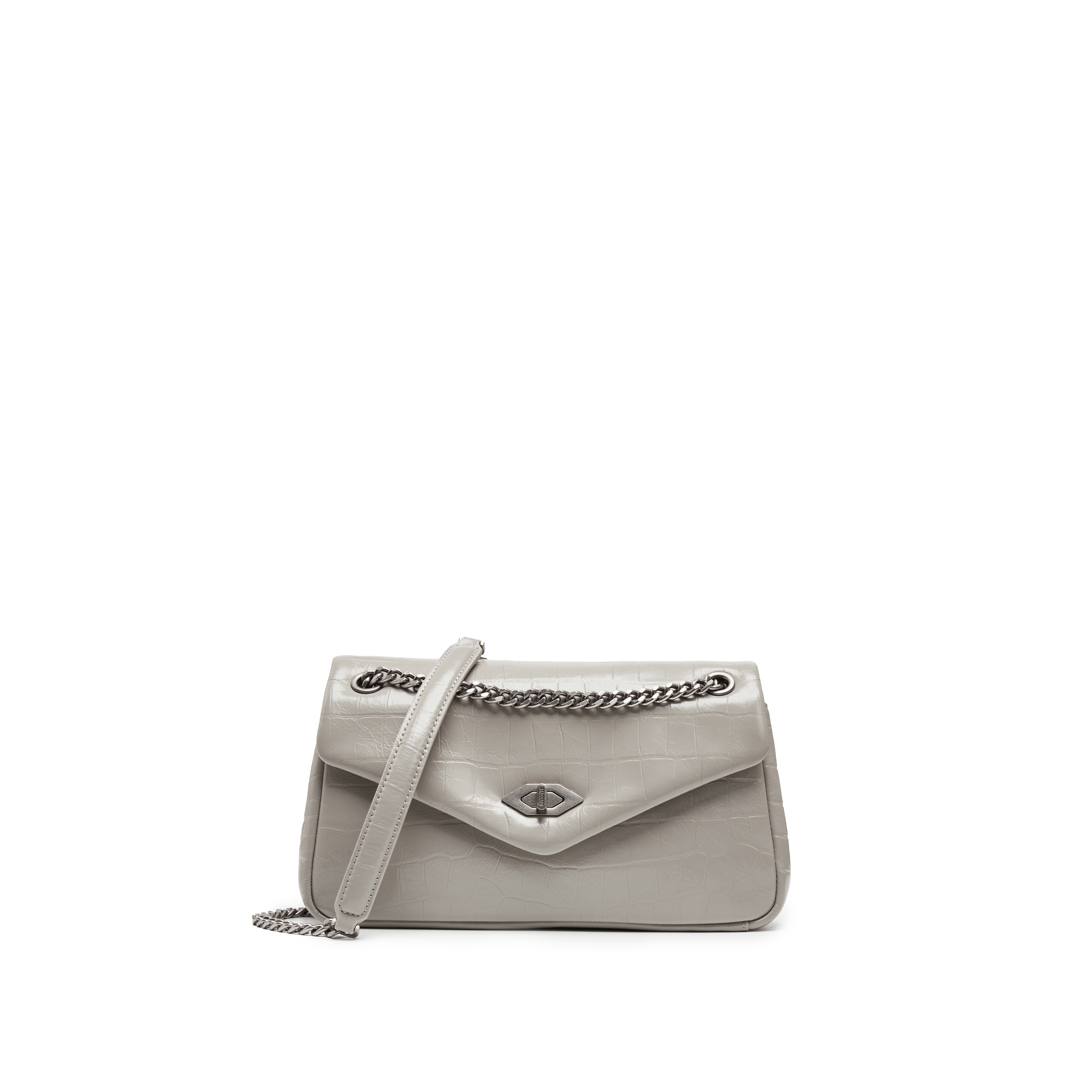 思加图2025秋季新款通勤邮差包小方包链条包单肩包背提包X8254CX5