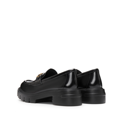 思加图2025秋季新款复古曜金爵士乐福鞋一脚蹬厚底小皮鞋女鞋EGB28CA5