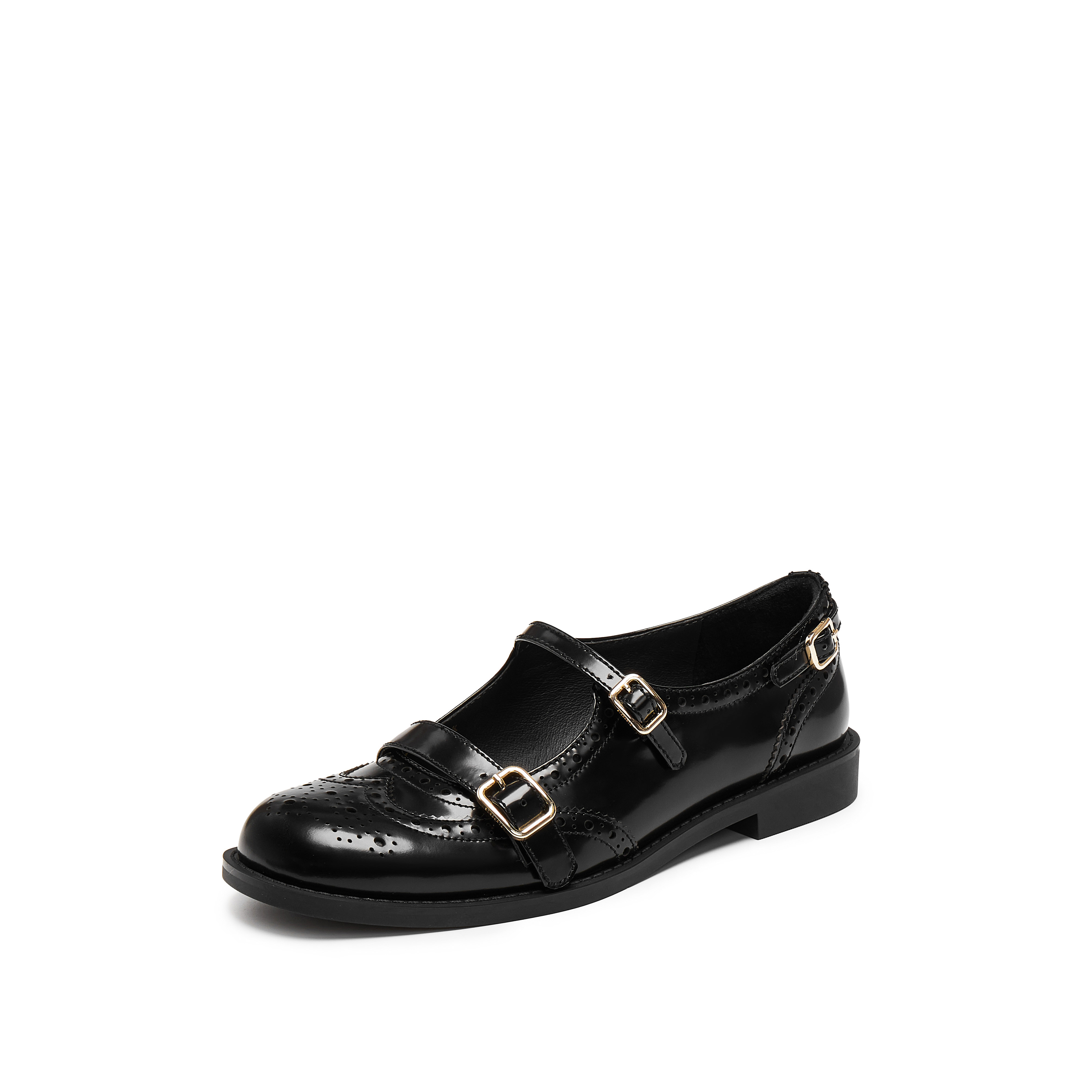 思加图2025秋季新款爵士玛丽小皮鞋低跟平底鞋单鞋女鞋EHH02CA5