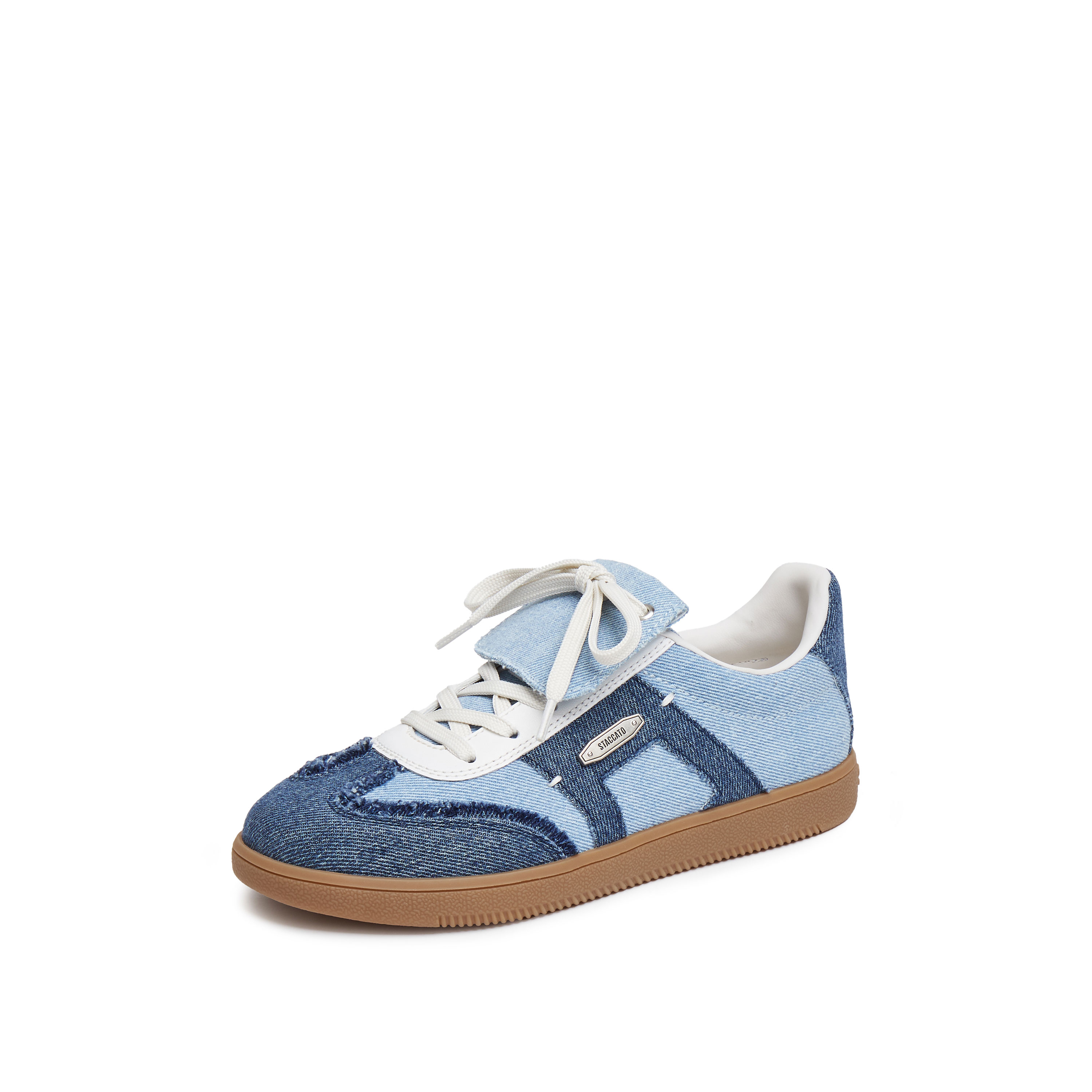 思加图2025秋季新款小音符德训鞋阿甘鞋运动休闲鞋板鞋女鞋EE925CM5