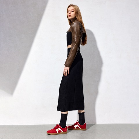 思加图2025秋季新款小音符德训鞋阿甘鞋运动休闲鞋板鞋女鞋EE925CM5