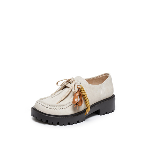 思加图2025秋季新款小丑鞋复古袋鼠鞋休闲鞋粗跟单鞋女鞋EHI10CM5