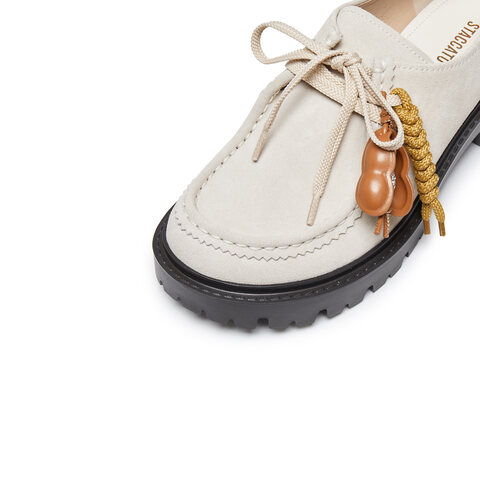 思加图2025秋季新款小丑鞋复古袋鼠鞋休闲鞋粗跟单鞋女鞋EHI10CM5