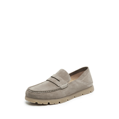 思加图2025秋季新款复古休闲皮鞋乐福鞋一脚蹬平底鞋男鞋H2886CA5