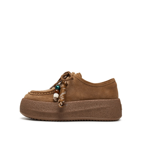 思加图2025秋季新款复古运动休闲鞋厚底增高深口鞋女单鞋J0261CM5