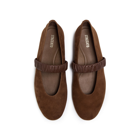 思加图2025秋季新款复古玛丽珍鞋平底鞋芭蕾舞鞋单鞋女鞋EA923CQ5