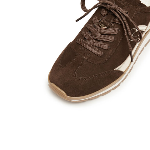 思加图2025秋季新款抹茶拿铁阿甘鞋德训鞋运动休闲鞋女鞋EHR21CM5