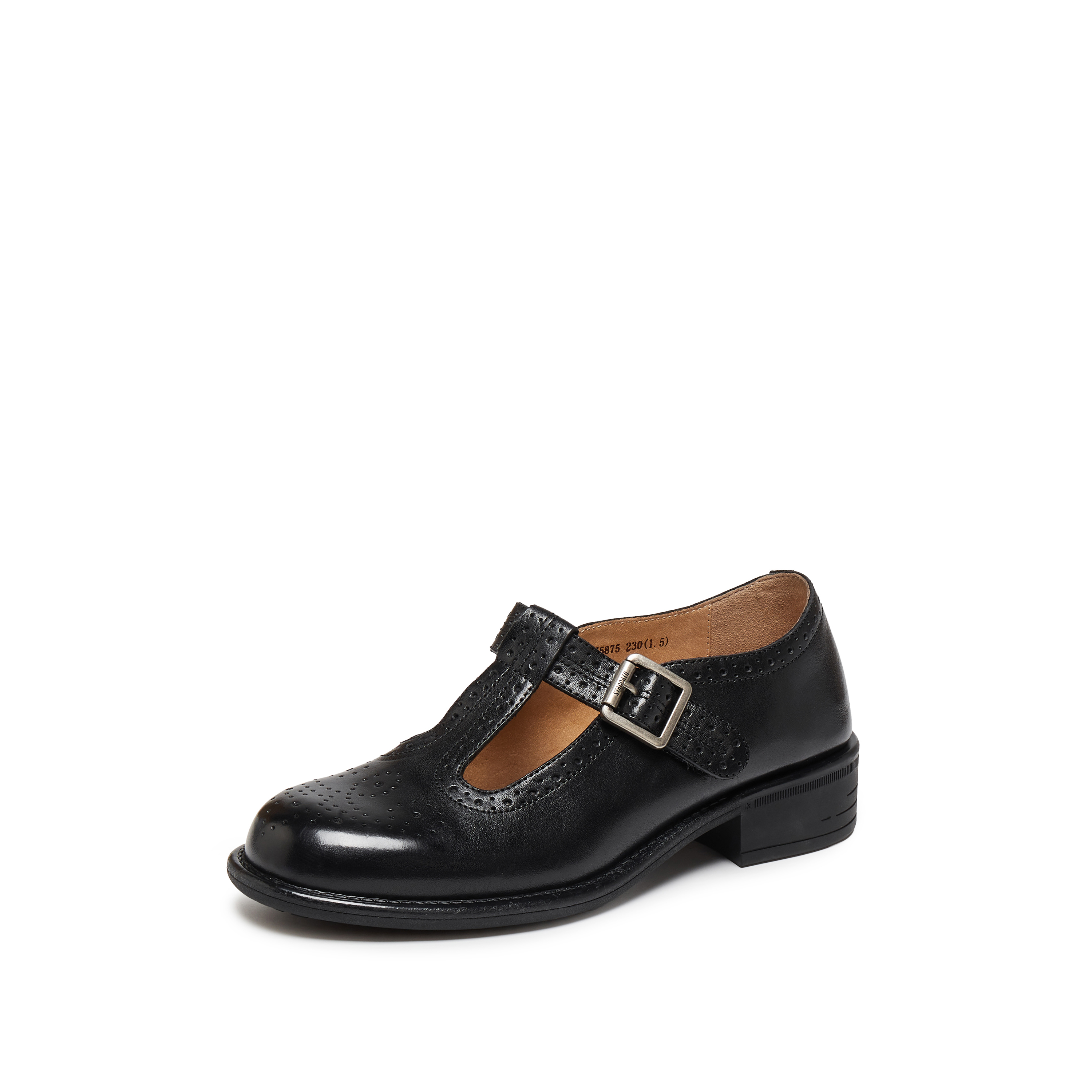 思加图2025秋季新款复古玛丽珍鞋粗跟小皮鞋单鞋通勤女鞋J5875CA5