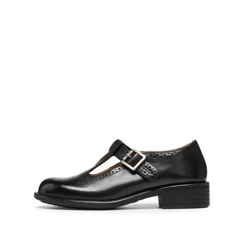 思加图2025秋季新款复古玛丽珍鞋粗跟小皮鞋单鞋通勤女鞋J5875CA5