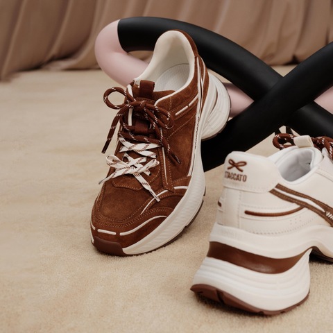 思加图2025秋季新款元气蝴蝶老爹鞋厚底增高运动休闲鞋女ECE92CM5