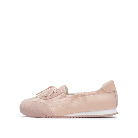 思加图2025秋季新款奶油卷德训鞋休闲运动鞋小白鞋女单鞋EPN14CA5