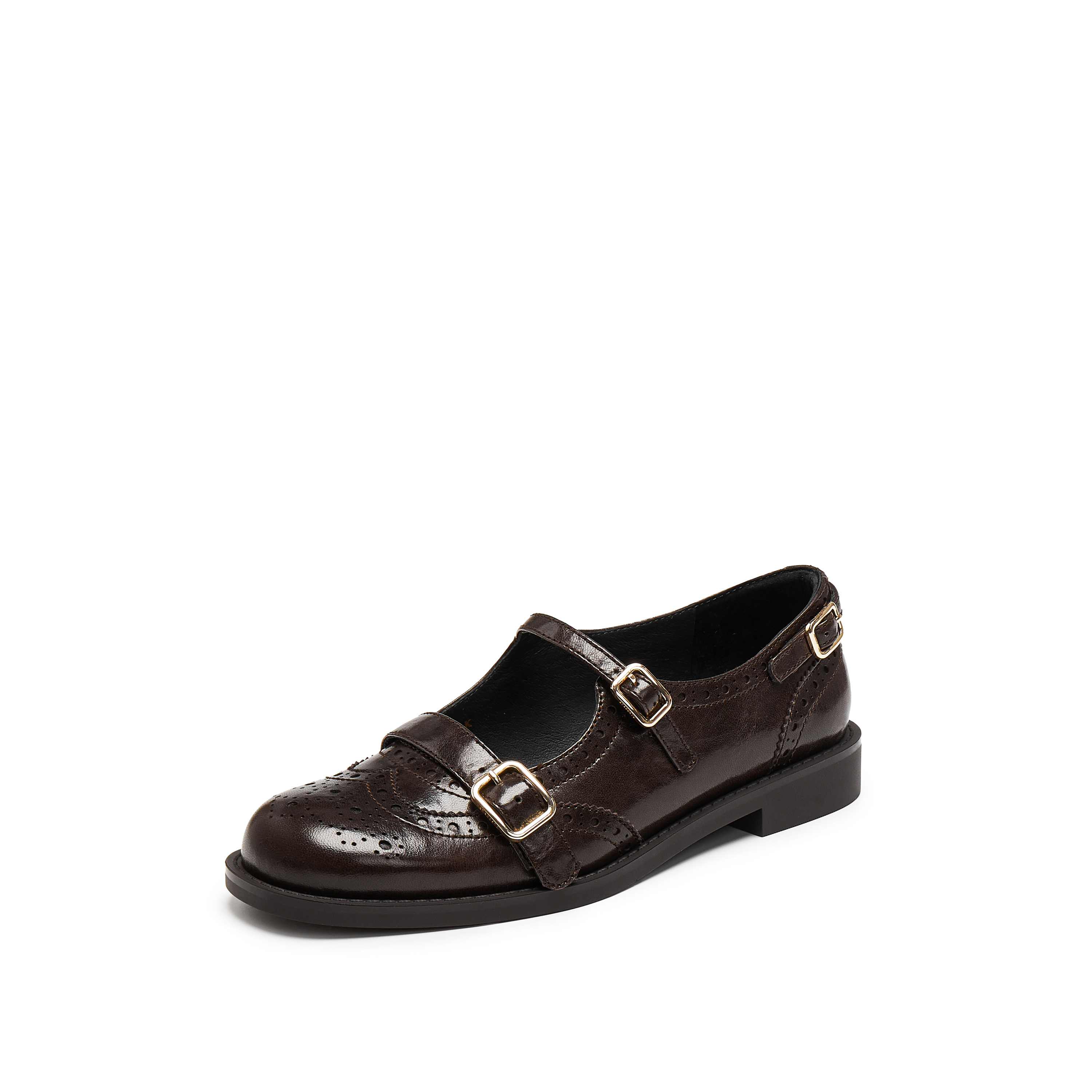 思加图2025秋季新款爵士玛丽小皮鞋低跟平底鞋单鞋女鞋EHH02CA5