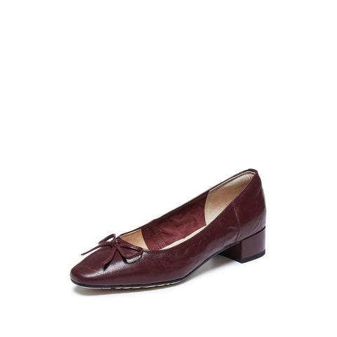 思加图2025秋季新款气质奶油鞋单鞋浅口鞋粗跟通勤女鞋子Q5382CQ5