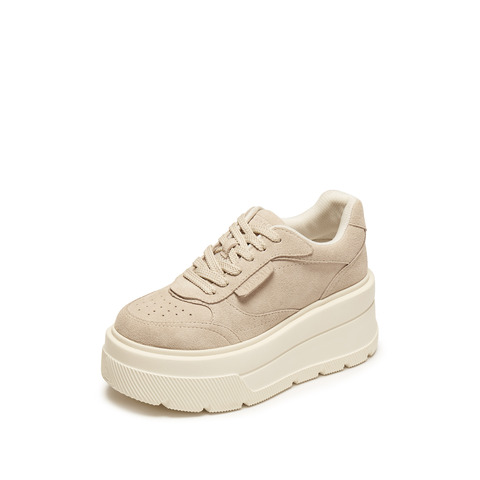 思加图2025秋季新款百搭小白鞋厚底增高板鞋松糕鞋休闲女C2152CM5