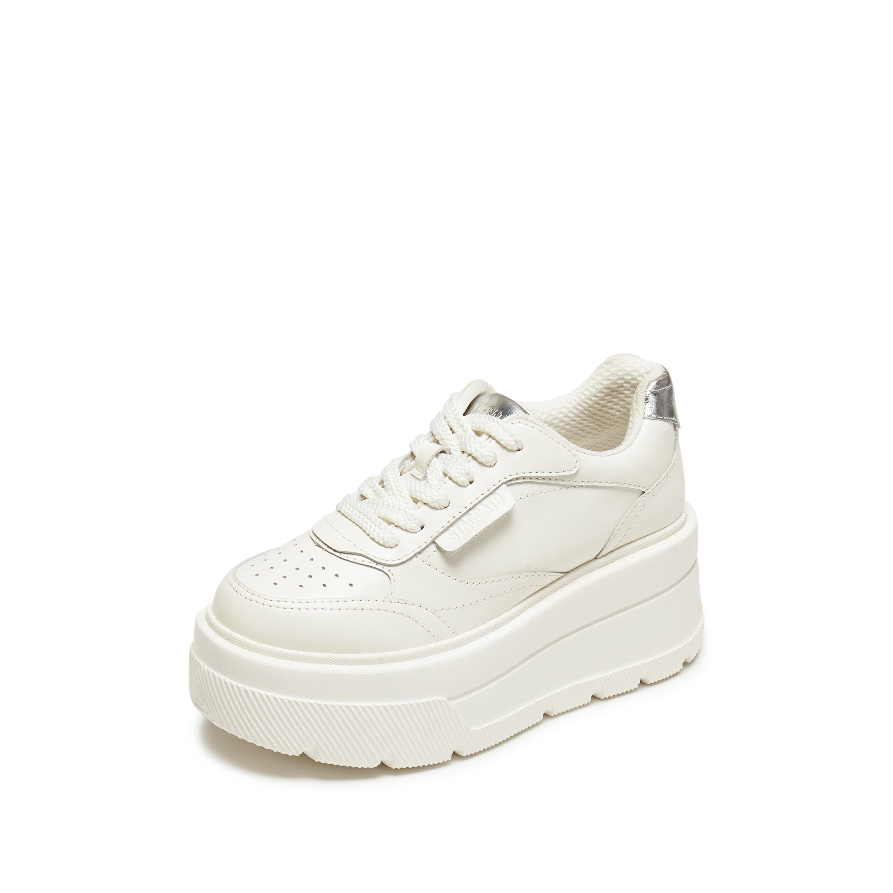 思加图2025秋季新款百搭小白鞋厚底增高板鞋松糕鞋休闲女C2152CM5