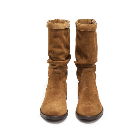 思加图2025冬季新款复古西部靴牛仔靴休闲靴中高靴女靴子EIL03DS5