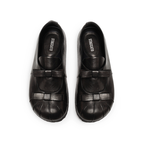 思加图2025秋季新款复古玛丽珍鞋一脚蹬平底鞋单鞋女鞋子S2317CM5