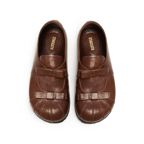 思加图2025秋季新款复古玛丽珍鞋一脚蹬平底鞋单鞋女鞋子S2317CM5