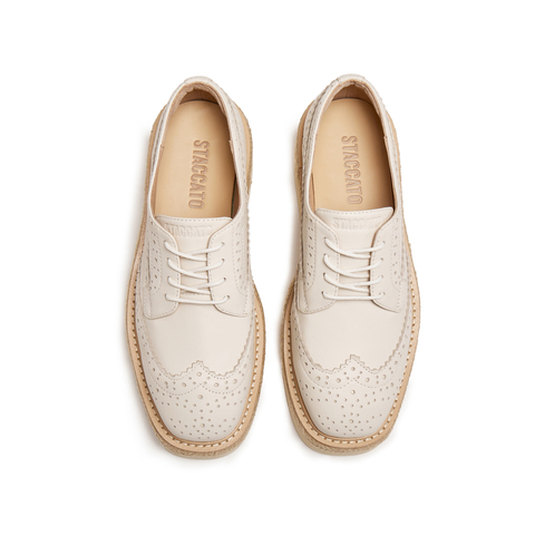 思加图2025秋季新款英伦风牛津鞋厚底增高深口鞋女单鞋H2273CM5