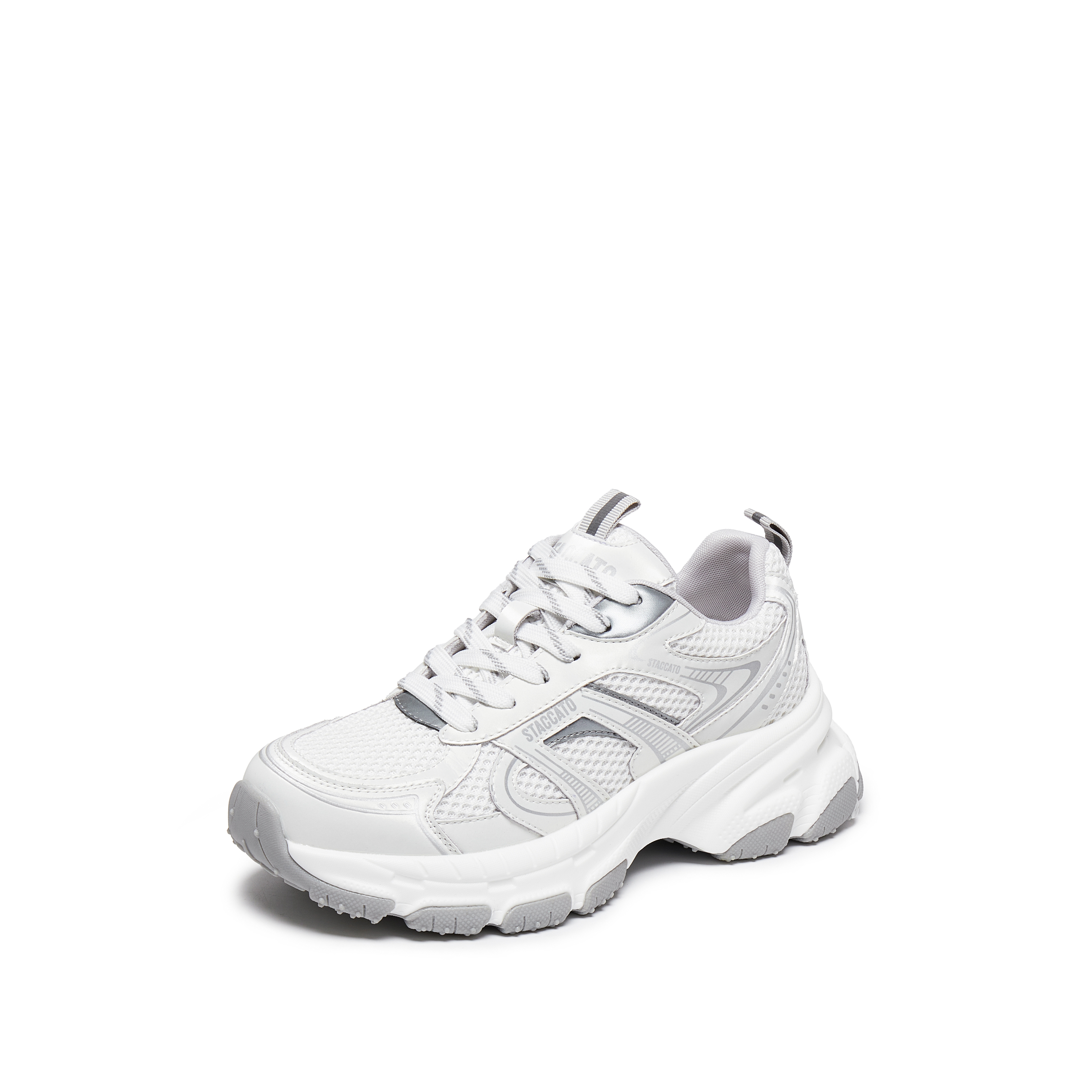 思加图2025秋季新款百搭老爹鞋厚底增高运动休闲鞋透气女J8268CM5