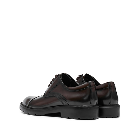 思加图2025秋季新款黑伯爵牛津鞋德比鞋系带商务皮鞋男鞋H0384CM5