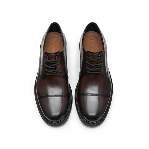 思加图2025秋季新款黑伯爵牛津鞋德比鞋系带商务皮鞋男鞋H0384CM5