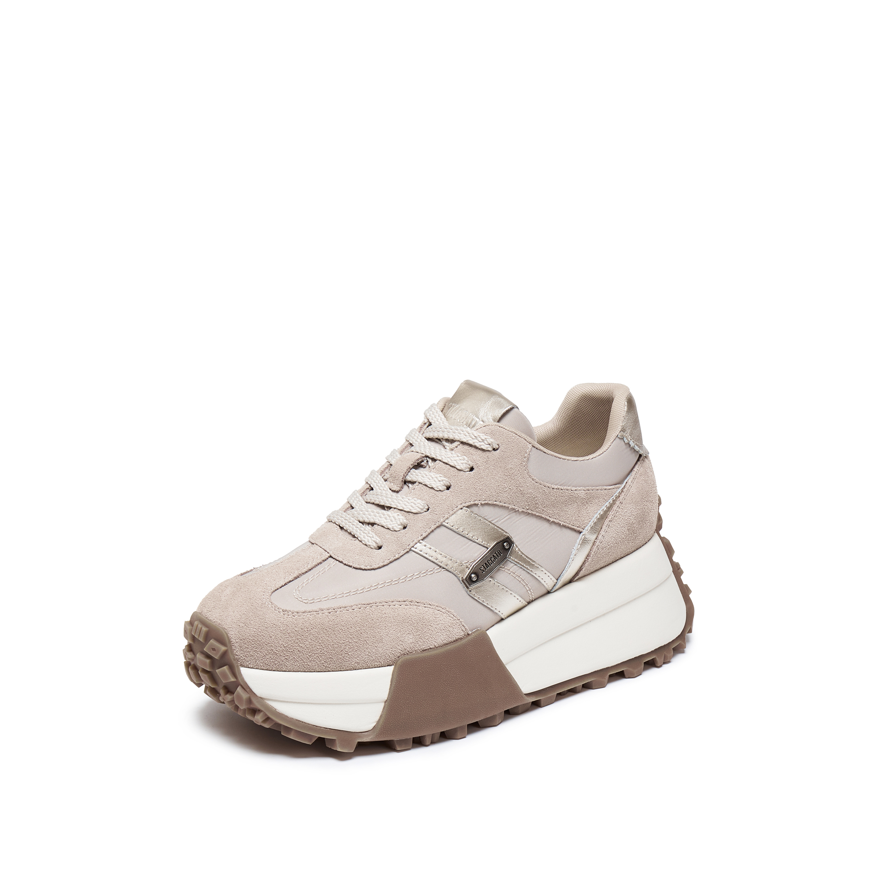 思加图2025秋季新款德训鞋阿甘鞋厚底增高休闲运动鞋女鞋G0962CM5