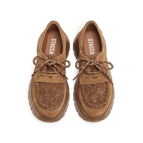 思加图2025秋季新款复古运动休闲鞋厚底增高深口鞋女单鞋EFU43CM5