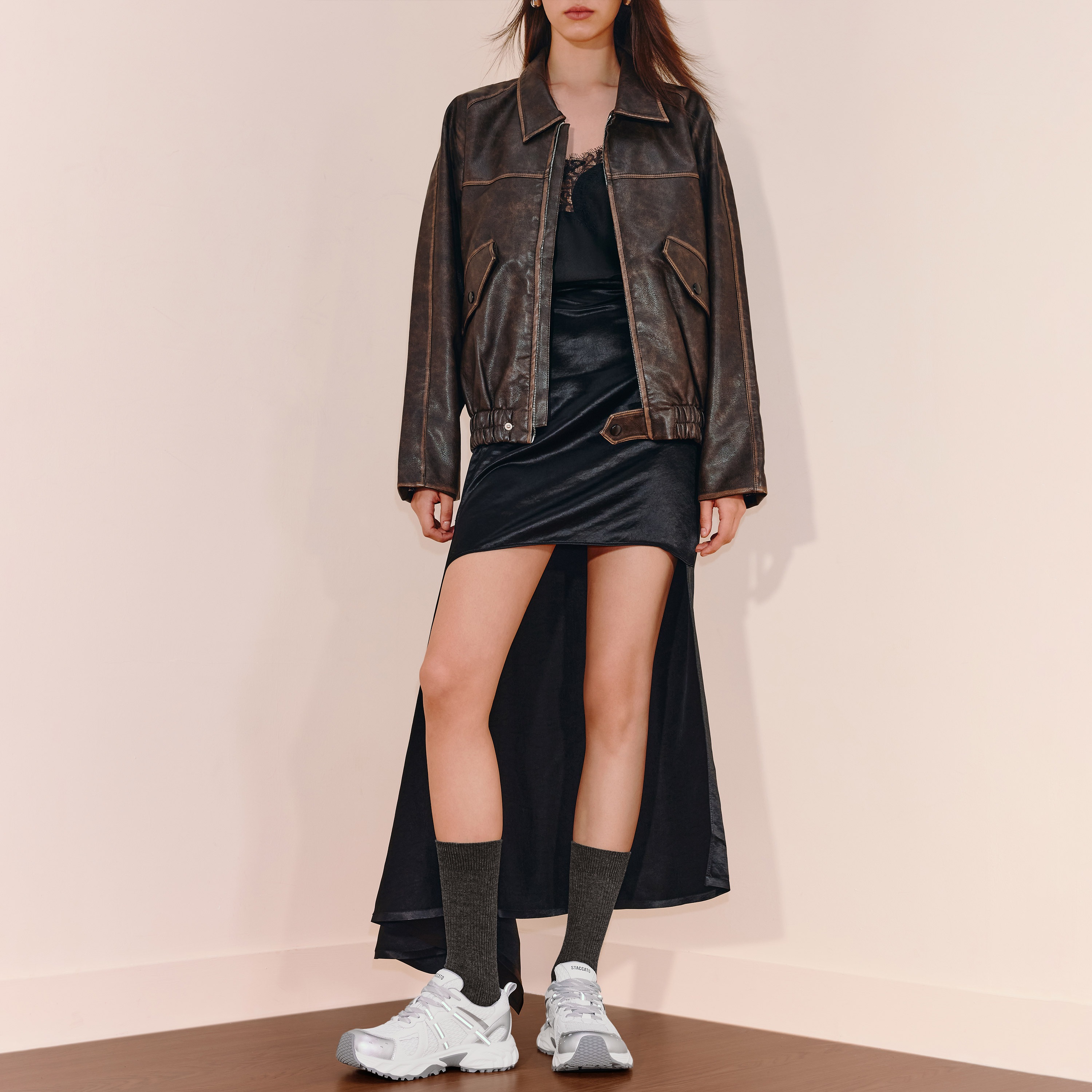 思加图2025秋季新款百搭运动休闲鞋老爹鞋厚底增高透气女J5917CM5