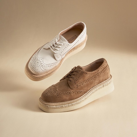 思加图2025秋季新款英伦风牛津鞋厚底增高深口鞋女单鞋H2273CM5