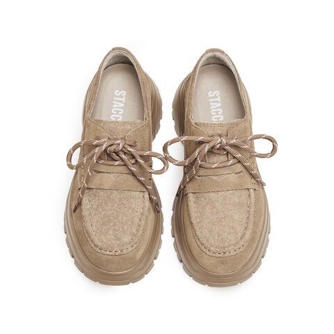 思加图2025秋季新款复古运动休闲鞋厚底增高深口鞋女单鞋EFU43CM5