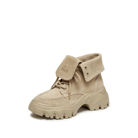 思加图2025冬季新款高岭之歌工装靴运动靴中靴厚底女户外EIX01DZ5
