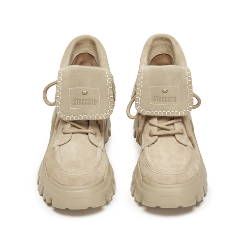 思加图2025冬季新款高岭之歌工装靴运动靴中靴厚底女户外EIX01DZ5