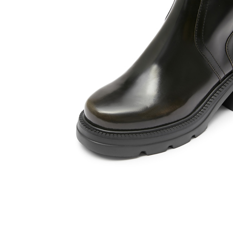 思加图2025冬季新款马鞍靴骑士靴机车靴长靴高筒靴女靴子EEZ19DG5