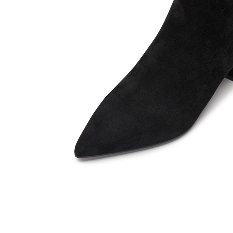 思加图2025冬季新款气质通勤奶油靴时装靴短靴粗跟女皮靴9S006DD5