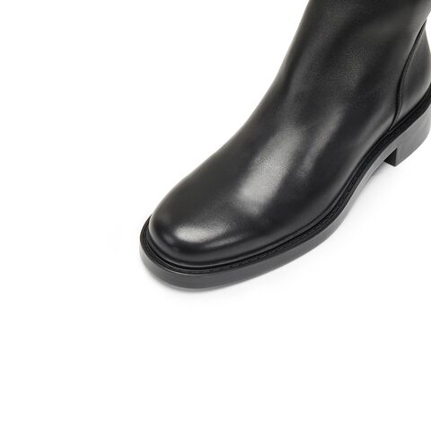 思加图2025冬季新款复古中靴瘦瘦靴时装靴粗跟通勤女靴子Z1604DZ5