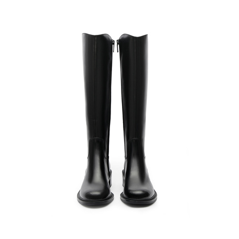 思加图2025冬季新款骑士乐章长筒靴及膝靴粗跟骑士靴女靴EC326DG5