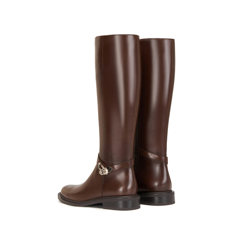 思加图2025冬季新款骑士乐章长靴高筒靴骑士靴粗跟女皮靴EAJ48DG5