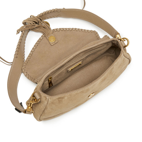 思加图2025冬季新款游牧包斜挎包流苏包单肩包复古背提包X8340DX5