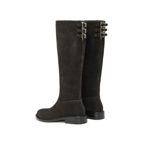 思加图2025冬季新款三重奏英伦风骑士靴长靴高靴女时装靴EAJ40DG5