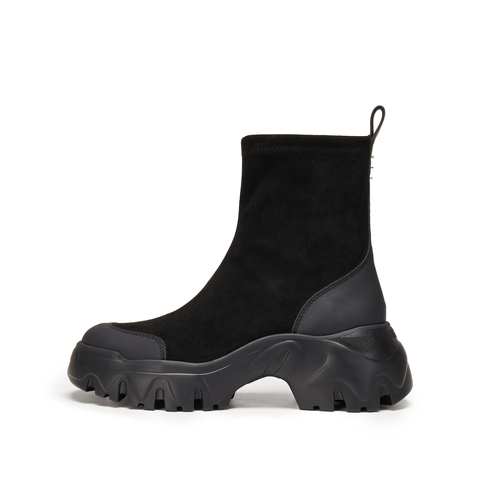 思加图2025冬季新款交响海豚运动靴中靴厚底增高瘦瘦靴女EIX03DZ5