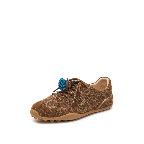 思加图2025秋季新款复古德训鞋运动休闲鞋百搭轻便女鞋子S0161CM5