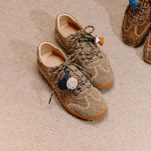 思加图2025秋季新款复古德训鞋运动休闲鞋百搭轻便女鞋子S0161CM5