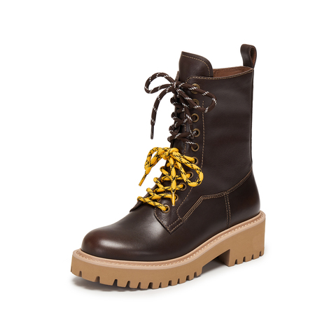 思加图2025冬季新款灵魂乐手马丁靴中筒靴厚底时装鞋女靴EGB51DZ5