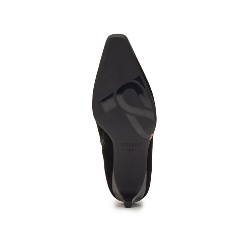 思加图2025冬季新款气质通勤短靴时装靴细跟黑色靴子女靴H2668DD5